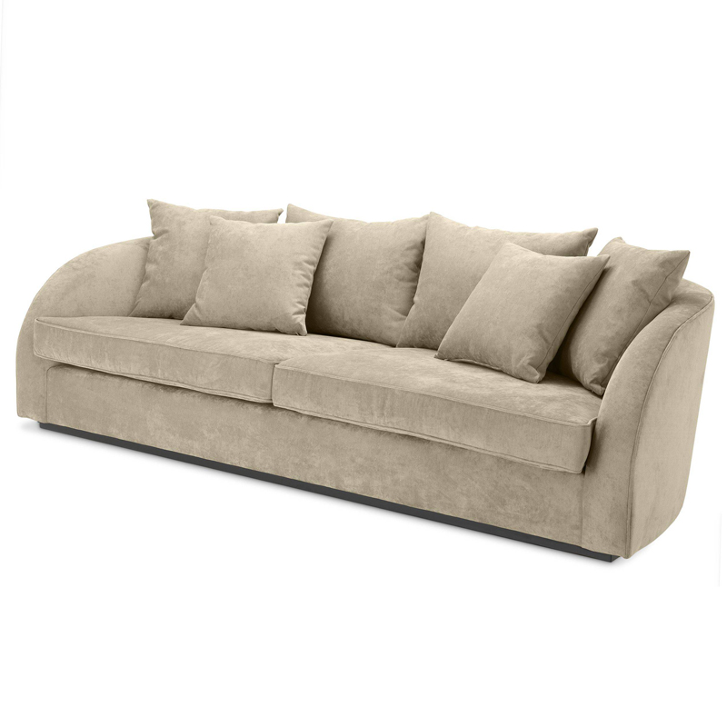 Диван Eichholtz Sofa Palmiers Greige Бежево-серый Черный Диван Eichholtz Sofa Palmiers Greige Бежево-серый Черный в Барнауле | Loft Concept