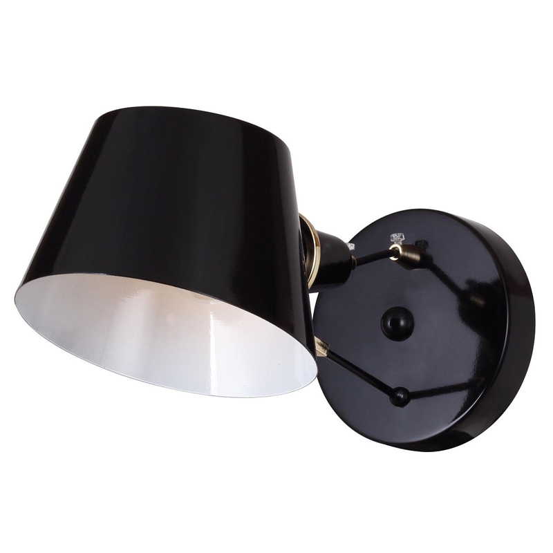 Черное бра Retro Future Light Черный Белый Золотой Черное бра Retro Future Light Черный Белый Золотой в Барнауле | Loft Concept