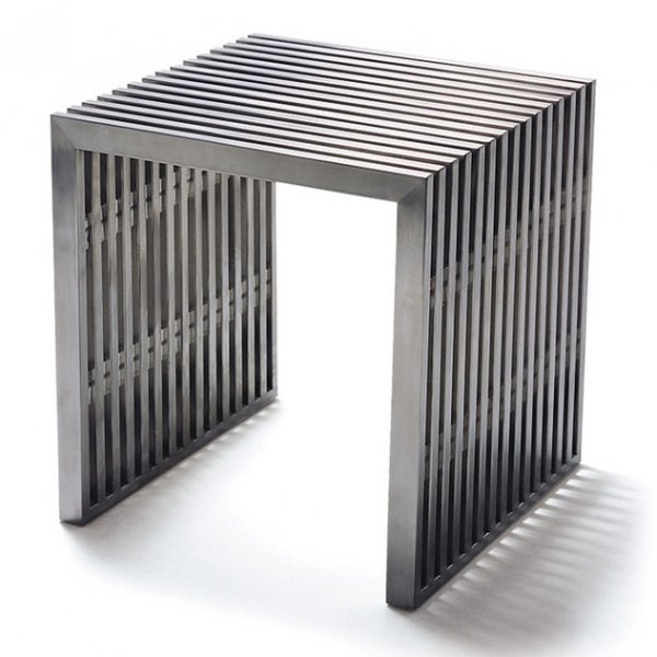 Приставной стол Metal Ribs Counter Table Золотой Хром в Барнауле | Loft Concept 