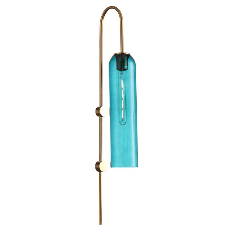 Бра ARTICOLO float Wall Sconce Blue Голубой Латунь Бра ARTICOLO float Wall Sconce Blue Голубой Латунь в Барнауле | Loft Concept