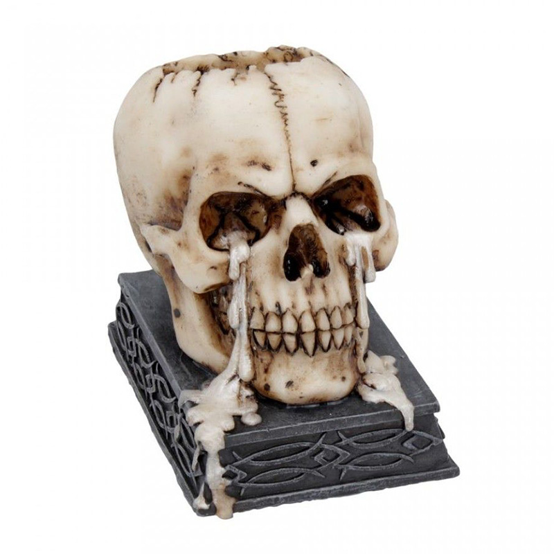 Подсвечник Skull Candlestick Серый Коричневый Подсвечник Skull Candlestick Серый Коричневый в Барнауле | Loft Concept