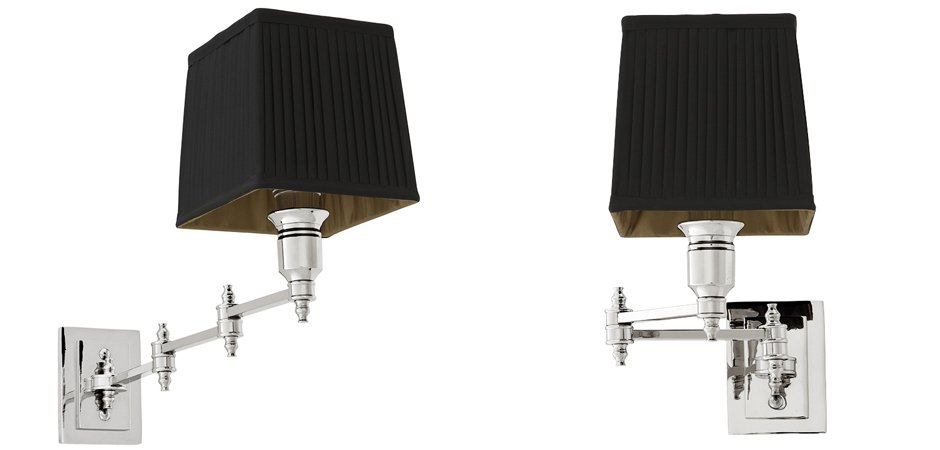 Бра Wall Lamp Lexington Swing Nickel+Black Бра Wall Lamp Lexington Swing Nickel+Black - Loft-Concept в Барнауле