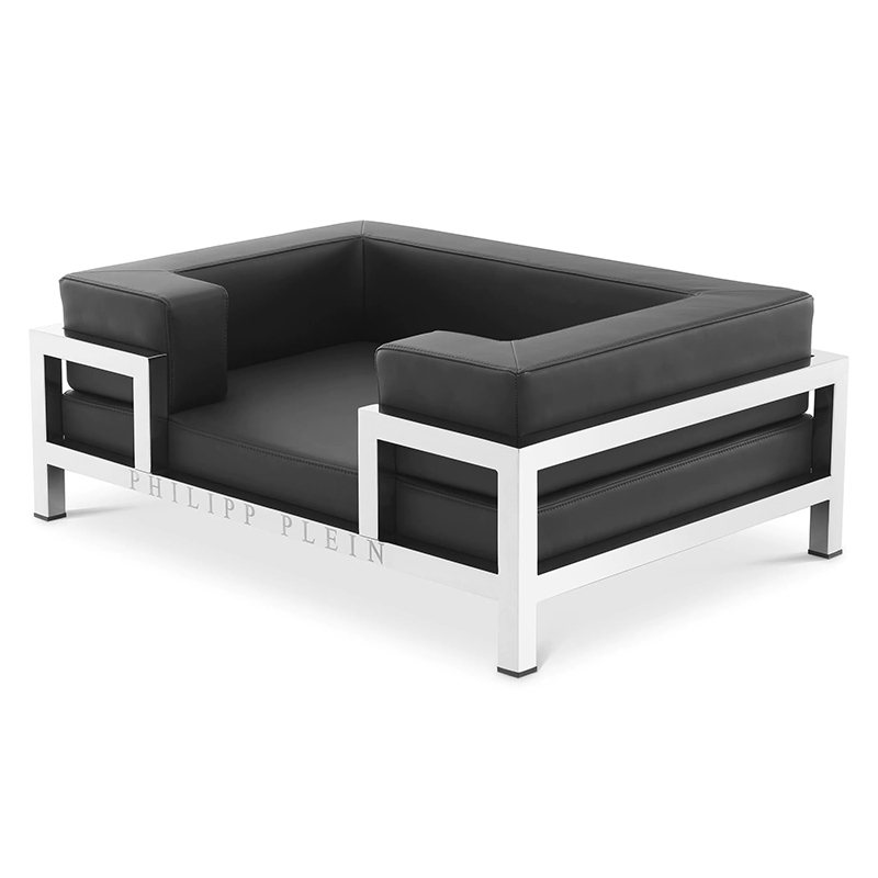 Лежанка для домашних животных Philipp Plein Dogbed High Conic L Черный Никель в Барнауле | Loft Concept 