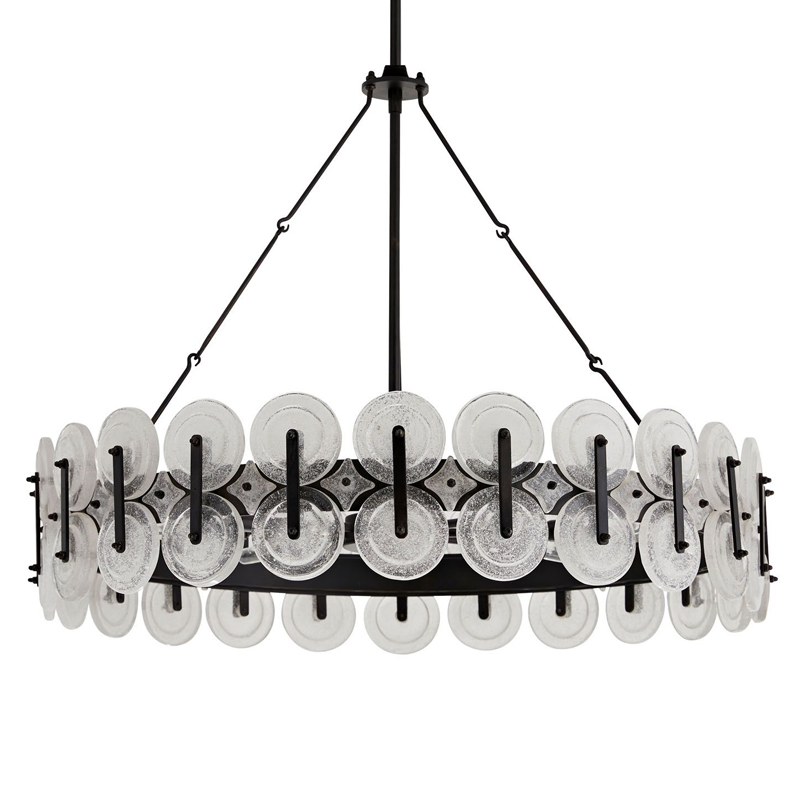Люстра Arteriors RONDELLE CHANDELIER Черный Прозрачный Люстра Arteriors RONDELLE CHANDELIER Черный Прозрачный в Барнауле | Loft Concept