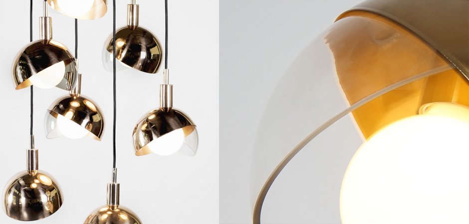Подвесной светильник Half Closed Balls Подвесной светильник Half Closed Balls - Loft-Concept в Барнауле