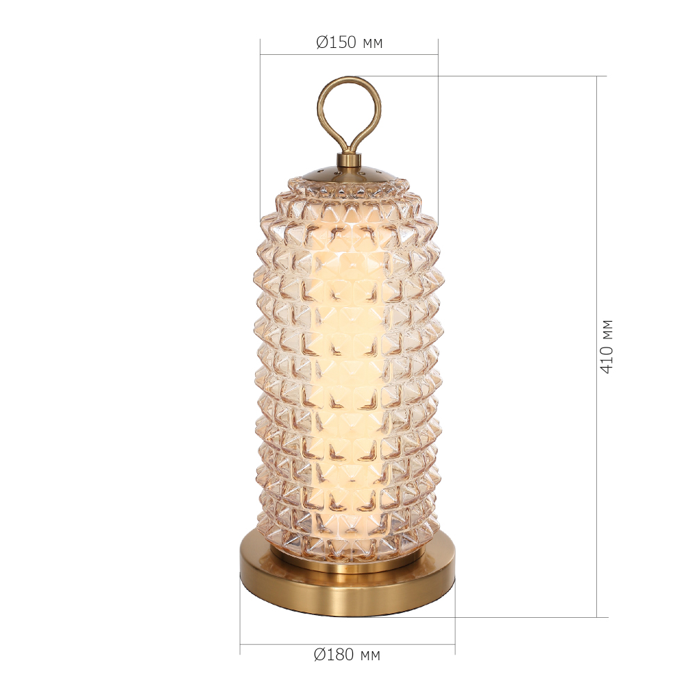 Настольная лампа с факутрным стеклянным плафоном Sonora в Барнауле