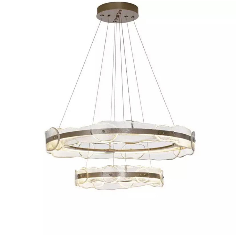 Люстра golden 2 RING horizontal chandelier Прозрачный Латунь Люстра golden 2 RING horizontal chandelier Прозрачный Латунь в Барнауле | Loft Concept