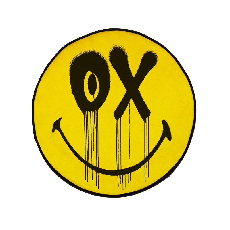 Подушка OX Cushion Smiley by Andre Saraiva Желтый Черный Подушка OX Cushion Smiley by Andre Saraiva Желтый Черный в Барнауле | Loft Concept