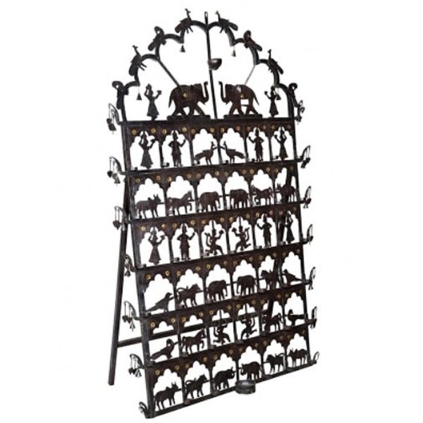 Большой подсвечник Large Indian Candlestick Винтажный черный Латунь Большой подсвечник Large Indian Candlestick Винтажный черный Латунь в Барнауле | Loft Concept