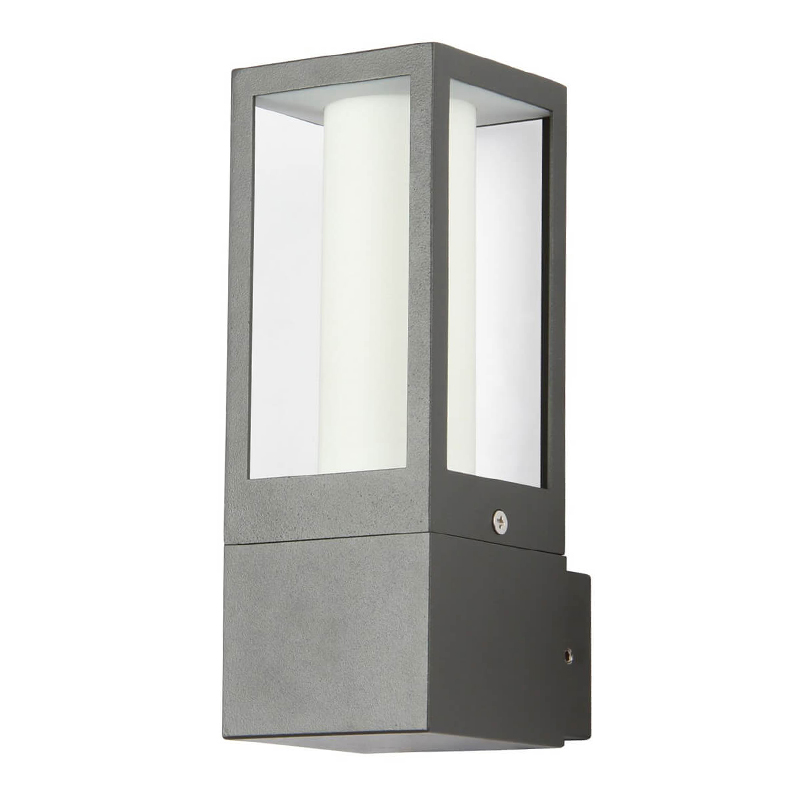 Уличный настенный светильник Leyton Street Lamp Черный Белый Прозрачное Стекло Уличный настенный светильник Leyton Street Lamp Черный Белый Прозрачное Стекло в Барнауле | Loft Concept