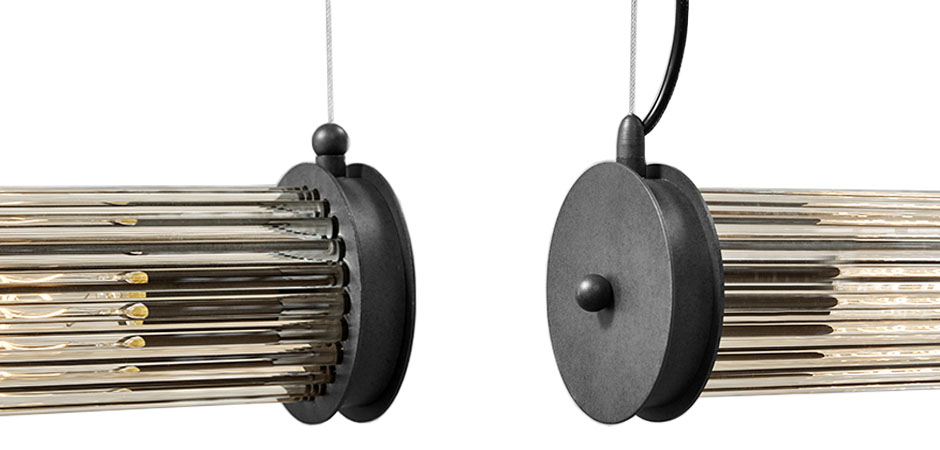 Подвесной светильник Glass TUBE Pendant Black Подвесной светильник Glass TUBE Pendant Black - Loft-Concept в Барнауле