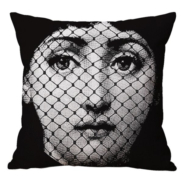 Декоративная подушка Fornasetti 078 Черно-белый Декоративная подушка Fornasetti 078 Черно-белый в Барнауле | Loft Concept