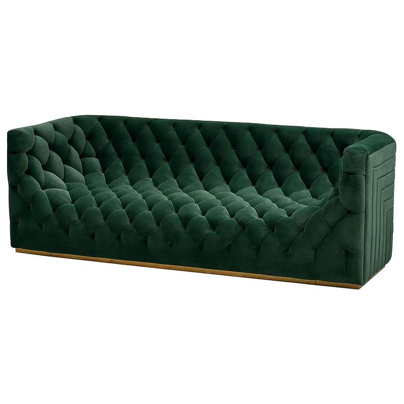 Диван велюровый Arwen Green Sofa Зелёный Зеленый Диван велюровый Arwen Green Sofa Зелёный Зеленый в Барнауле | Loft Concept