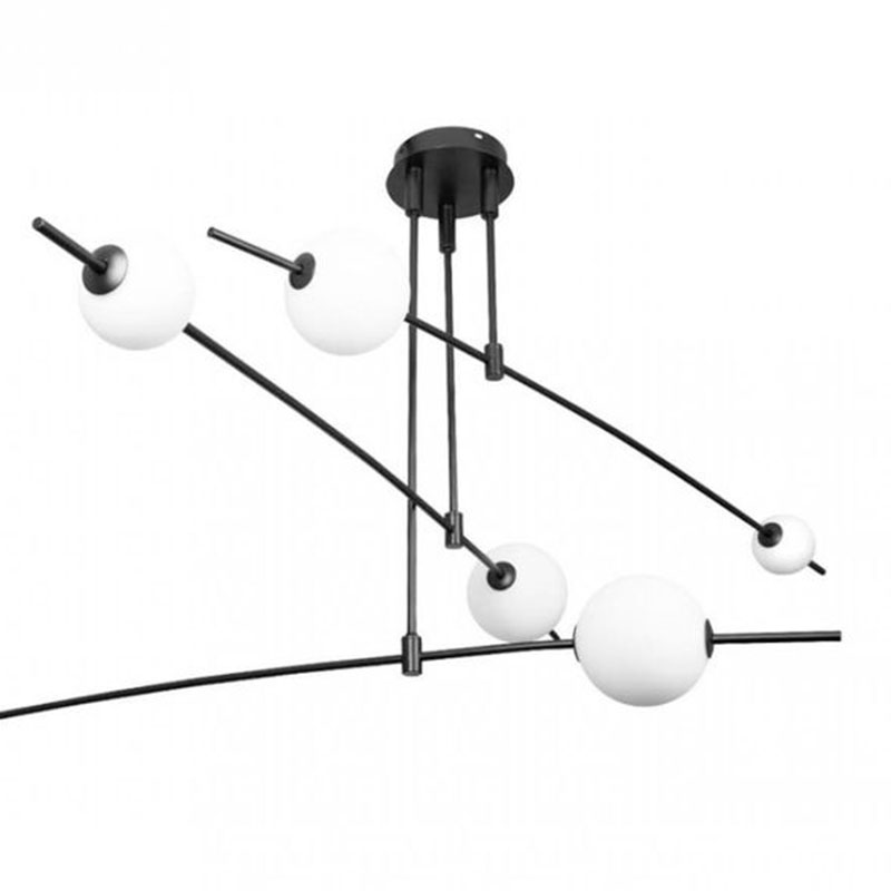 Люстра Balance Beads Libra 80 см Черный Белый Люстра Balance Beads Libra 80 см Черный Белый в Барнауле | Loft Concept