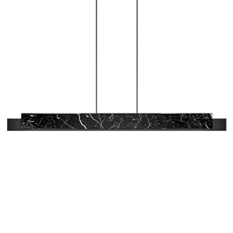 Люстра Leonce Marble Linear Chandelier Черный Черный Мрамор Nero в Барнауле | Loft Concept 