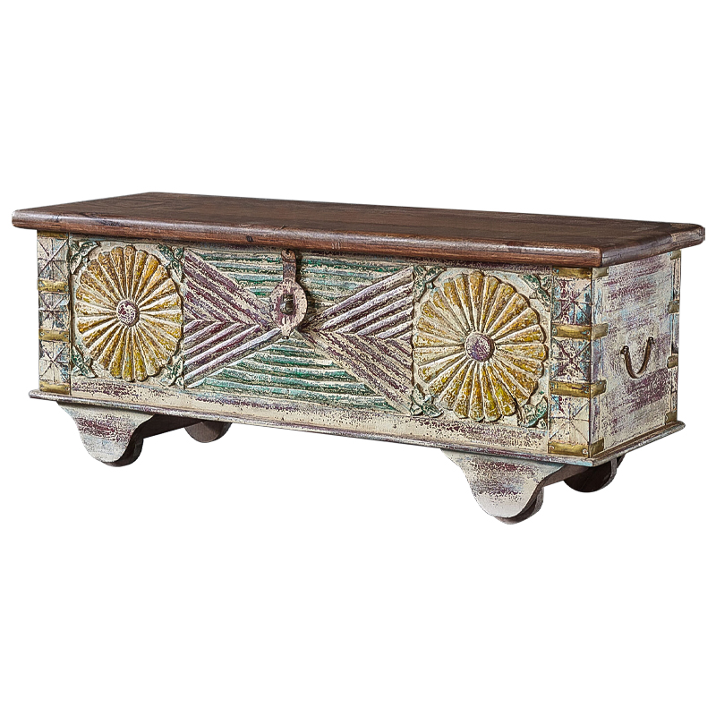 Сундук резной Advaith Carved Antique Chest Бежевый Мульти Коричневый Сундук резной Advaith Carved Antique Chest Бежевый Мульти Коричневый в Барнауле | Loft Concept