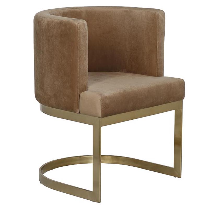Стул Disalia Chair light brown Коричневый Золотой Стул Disalia Chair light brown Коричневый Золотой в Барнауле | Loft Concept