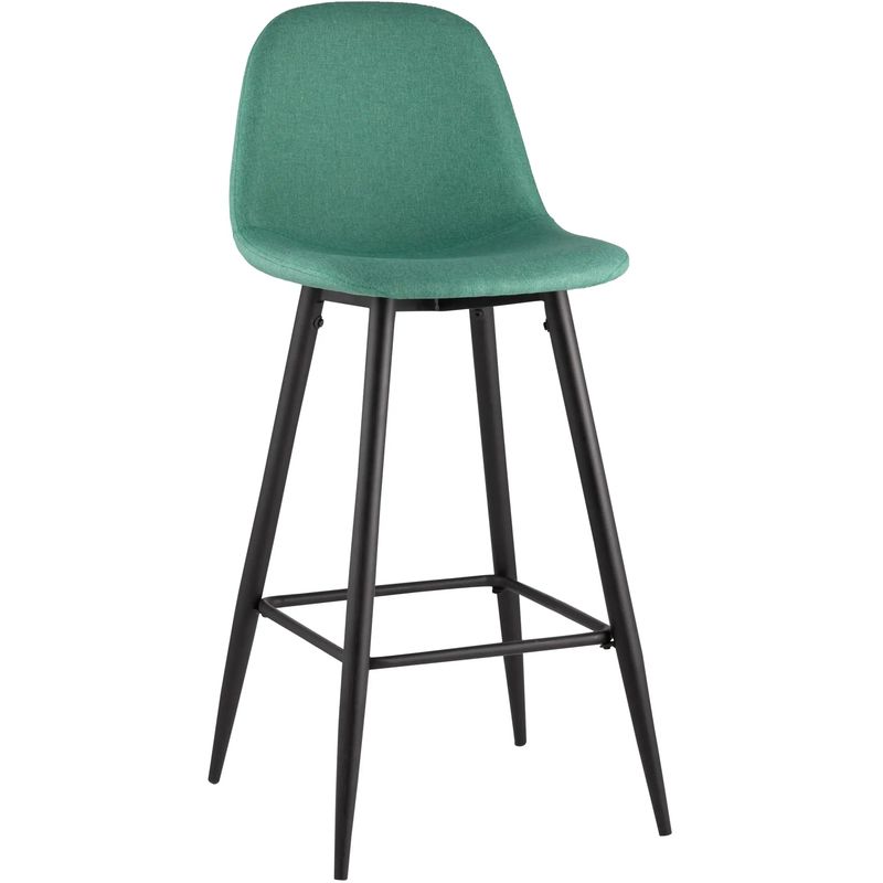 Барный Стул Archie Chair Зеленая Рогожка Зеленый Черный Барный Стул Archie Chair Зеленая Рогожка Зеленый Черный в Барнауле | Loft Concept