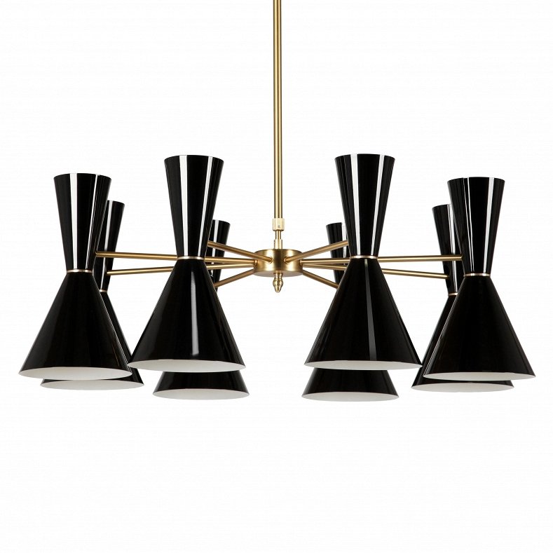 Люстра CAIRO Chandelier 8 Arm black Черный Латунь Люстра CAIRO Chandelier 8 Arm black Черный Латунь в Барнауле | Loft Concept