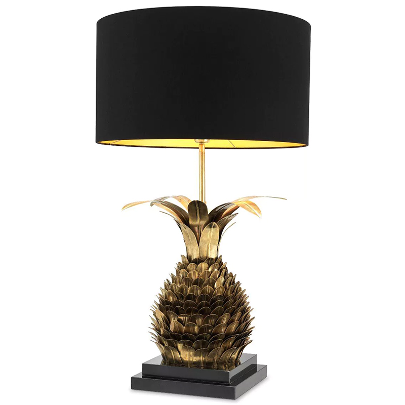 Настольная лампа Eichholtz Table Lamp Ananas Черный Латунь Винтажная латунь в Барнауле | Loft Concept 