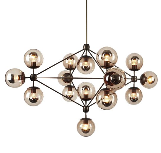 Люстра Modo Chandelier 15 Globes Дымчатый (Smoke) Люстра Modo Chandelier 15 Globes Дымчатый (Smoke) в Барнауле | Loft Concept