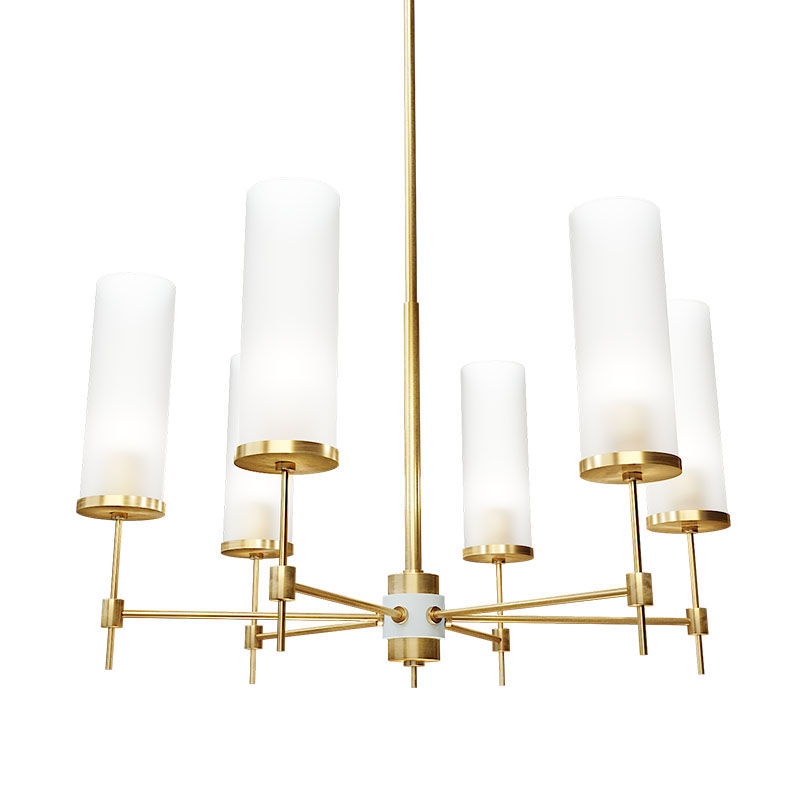Люстра Дизайнерская Candle Holder из Сатинированной Латуни Латунь Белый Люстра Дизайнерская Candle Holder из Сатинированной Латуни Латунь Белый в Барнауле | Loft Concept