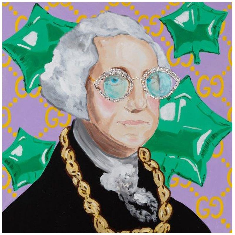 Картина George Washington with Green Mylar Balloons and Gucci Background Мульти Картина George Washington with Green Mylar Balloons and Gucci Background Мульти в Барнауле | Loft Concept