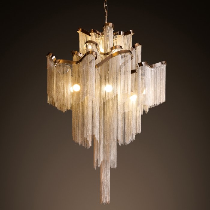 Люстра Ava Chain Atlantis Chandelier Хром Темный хром Золотой Люстра Ava Chain Atlantis Chandelier Хром Темный хром Золотой в Барнауле | Loft Concept