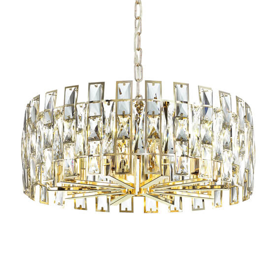 Люстра Tribuno Chandelier 10 Золотой Прозрачный Люстра Tribuno Chandelier 10 Золотой Прозрачный в Барнауле | Loft Concept