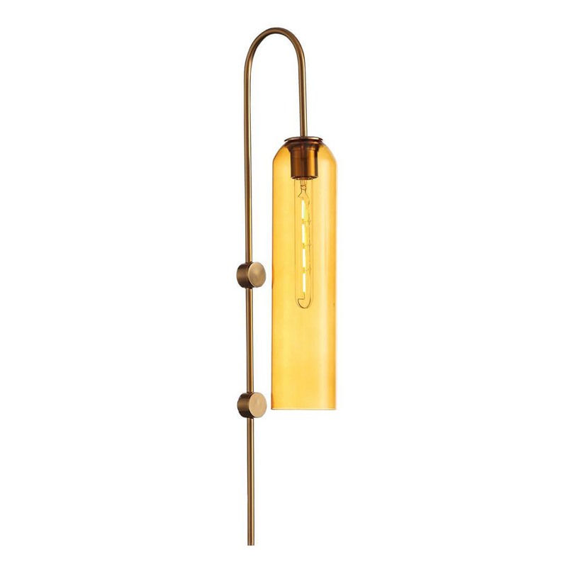 Бра ARTICOLO float Wall Sconce Amber Янтарный Латунь Бра ARTICOLO float Wall Sconce Amber Янтарный Латунь в Барнауле | Loft Concept