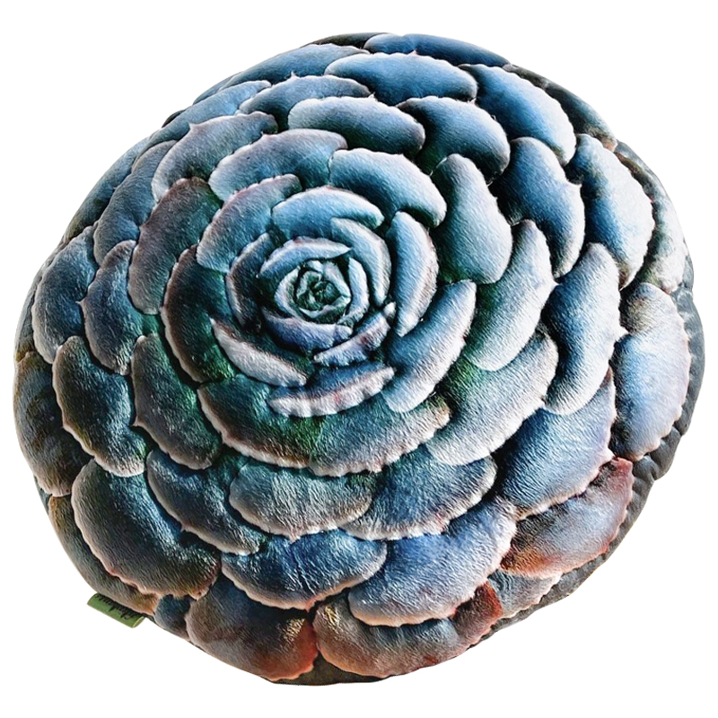 Декоративная подушка Botanical Cushion Succulentus Зеленый Зеленый шалфей Бирюзовый в Барнауле | Loft Concept 