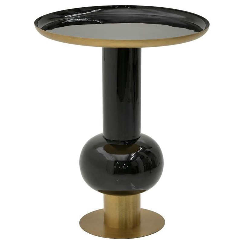 Круглый металлический приставной стол Calem Side Table Gold Black Золотой Черный Круглый металлический приставной стол Calem Side Table Gold Black Золотой Черный в Барнауле | Loft Concept