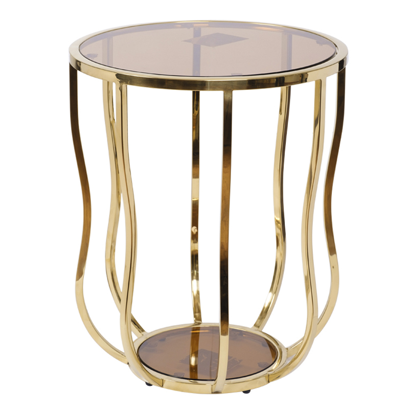 Приставной стол Fedric Side Table gold Глянцевое золото Приставной стол Fedric Side Table gold Глянцевое золото в Барнауле | Loft Concept