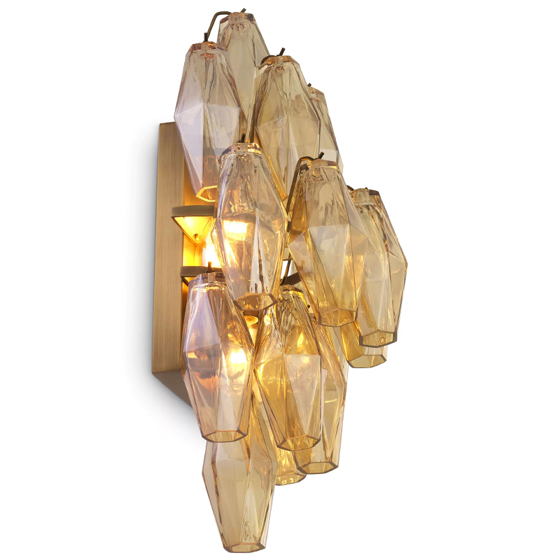 Бра Eichholtz Wall Lamp Benini Amber Латунь Янтарный в Барнауле | Loft Concept 