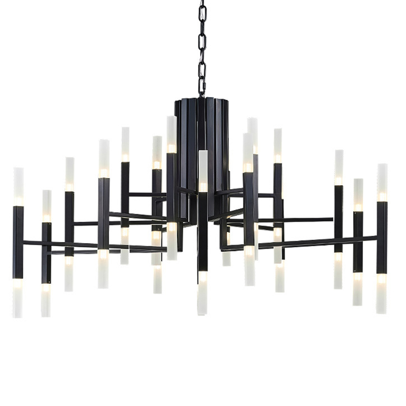 Люстра ALMA LIGHT BARCELONA Black Черный Белое матовое стекло Люстра ALMA LIGHT BARCELONA Black Черный Белое матовое стекло в Барнауле | Loft Concept