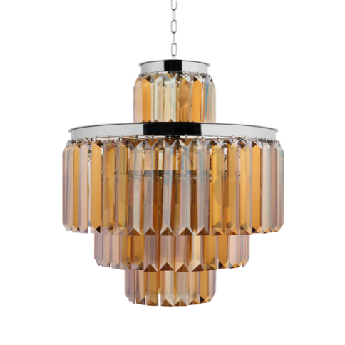 Люстра RH 1920s Odeon Smoke Chandelier 50/4 Янтарь (Amber) Хром Люстра RH 1920s Odeon Smoke Chandelier 50/4 Янтарь (Amber) Хром в Барнауле | Loft Concept
