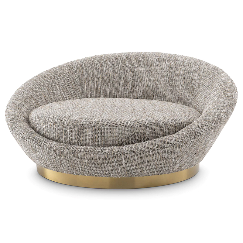Диван Eichholtz Sofa Duardo Mademoiselle Beige Бежево-серый Латунь Диван Eichholtz Sofa Duardo Mademoiselle Beige Бежево-серый Латунь в Барнауле | Loft Concept