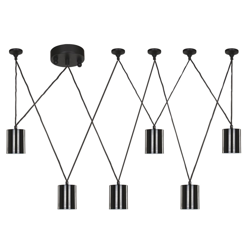 Черная каскадная люстра Wireflow Suspension Черный Черная каскадная люстра Wireflow Suspension Черный в Барнауле | Loft Concept