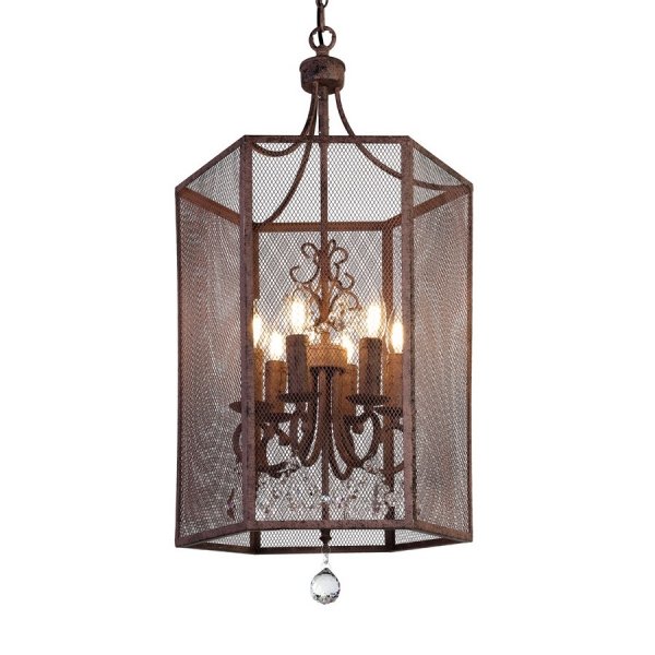 Люстра Roast Metal Chandelier 6 Square Коричневый Люстра Roast Metal Chandelier 6 Square Коричневый в Барнауле | Loft Concept