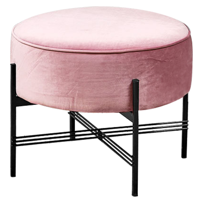Пуф розовый велюровый Sanjay Velour Pouf Pink Дымчатая Роза Черный Пуф розовый велюровый Sanjay Velour Pouf Pink Дымчатая Роза Черный в Барнауле | Loft Concept