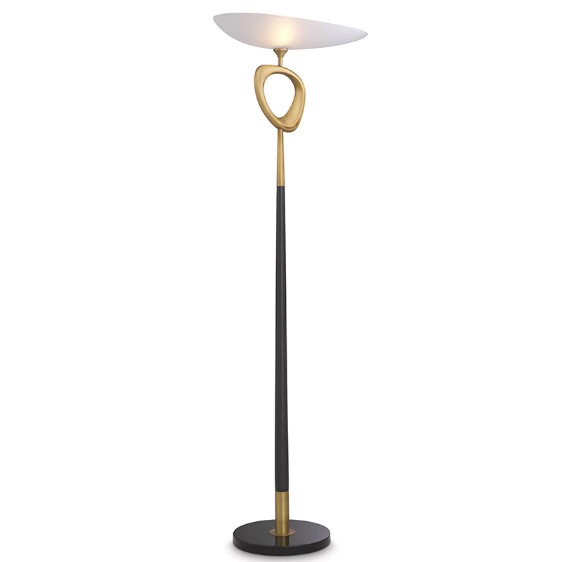Торшер Eichholtz Floor Lamp Celine Белый Черный Латунь в Барнауле | Loft Concept 