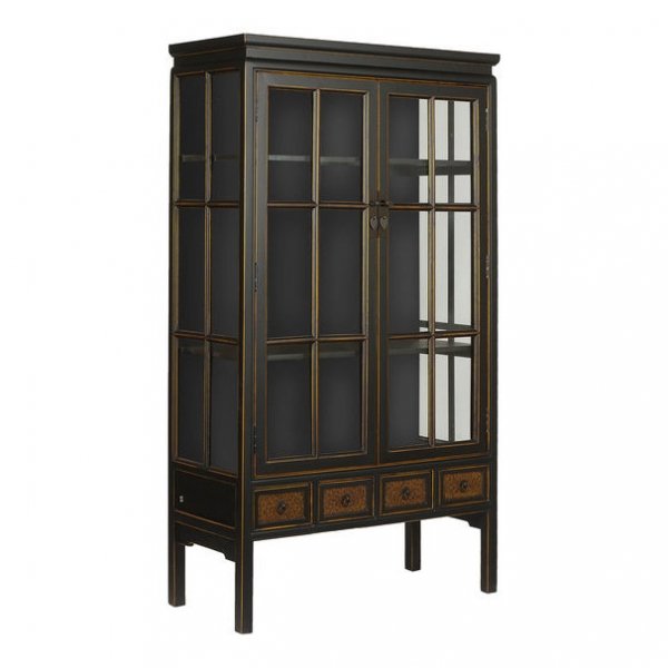 Шкаф-витрина Chinese Rack Черный Шкаф-витрина Chinese Rack Черный в Барнауле | Loft Concept