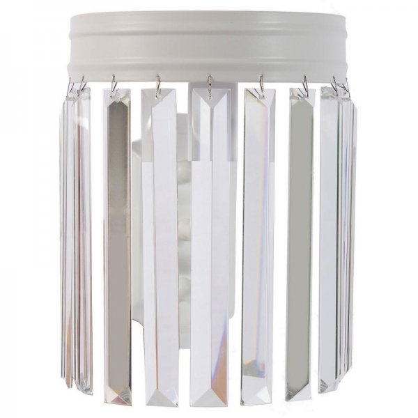 Настенная лампа RH Odeon Clear Glass White Bra Белый Прозрачное Стекло Настенная лампа RH Odeon Clear Glass White Bra Белый Прозрачное Стекло в Барнауле | Loft Concept