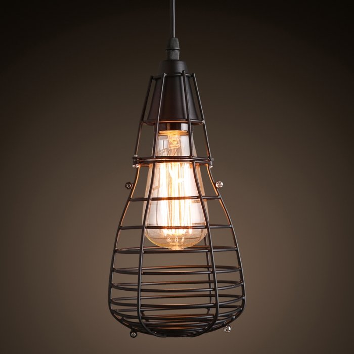 Подвесной светильник Pear Cage Pendant Черный Подвесной светильник Pear Cage Pendant Черный в Барнауле | Loft Concept