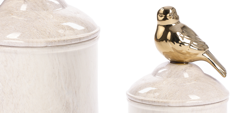 Ваза c крышкой Marble Bird Ваза c крышкой Marble Bird - Loft-Concept в Барнауле