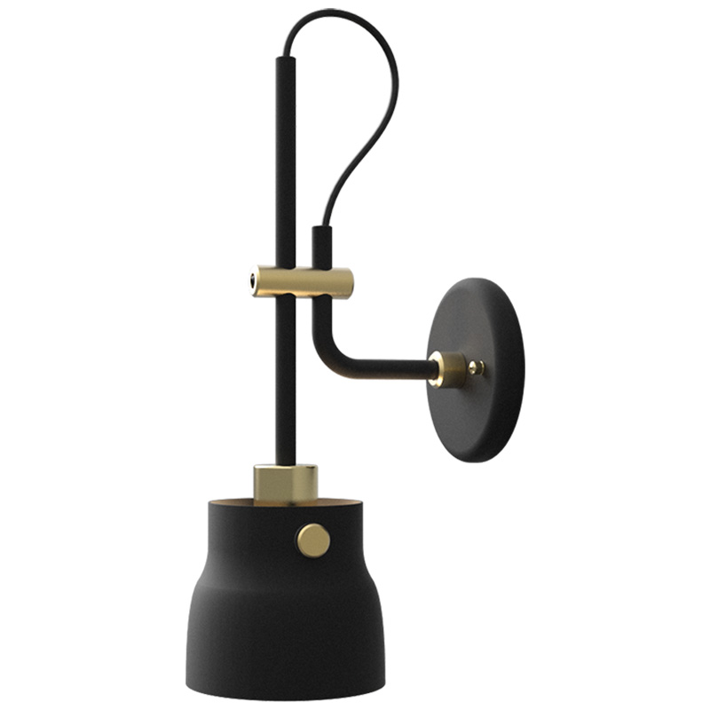 Бра RAM PLASENCIA Wall Lamp Черный Латунь Бра RAM PLASENCIA Wall Lamp Черный Латунь в Барнауле | Loft Concept
