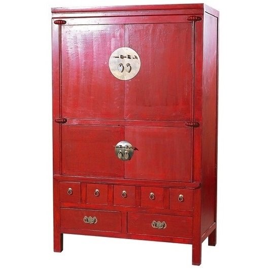 Шкаф в китайском стиле Red Box Красный Шкаф в китайском стиле Red Box Красный в Барнауле | Loft Concept