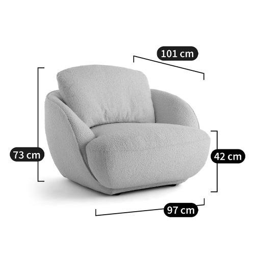 Полукруглое кресло из обивки меланж Halle Melange Armchair Полукруглое кресло из обивки меланж Halle Melange Armchair в Барнауле