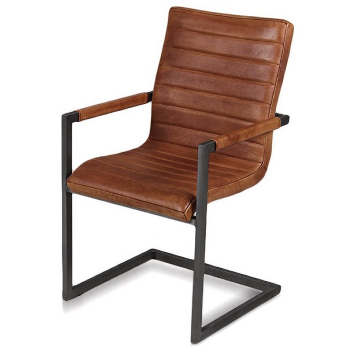 Стул с подлокотником Industriele Stoelen Коричневый Черный Стул с подлокотником Industriele Stoelen Коричневый Черный в Барнауле | Loft Concept