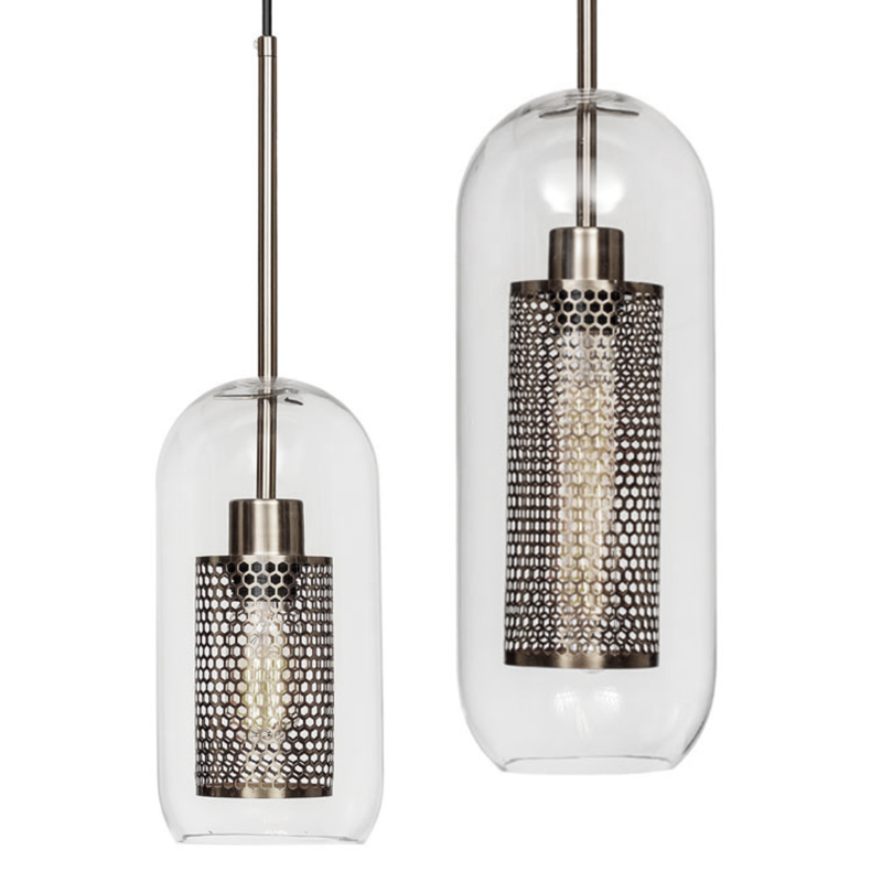 Perforation Pendant Lamp Nickel Oval Никель Прозрачное Стекло Perforation Pendant Lamp Nickel Oval Никель Прозрачное Стекло в Барнауле | Loft Concept
